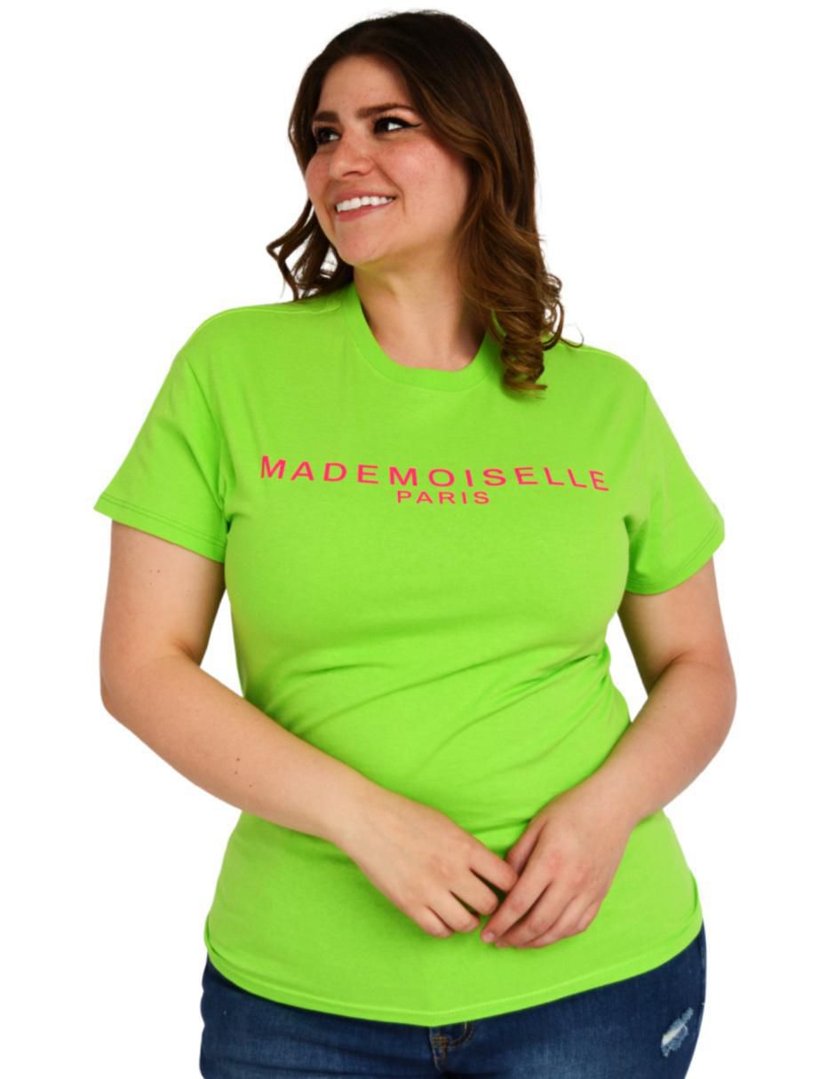 Playera manga corta cuello redondo mujer