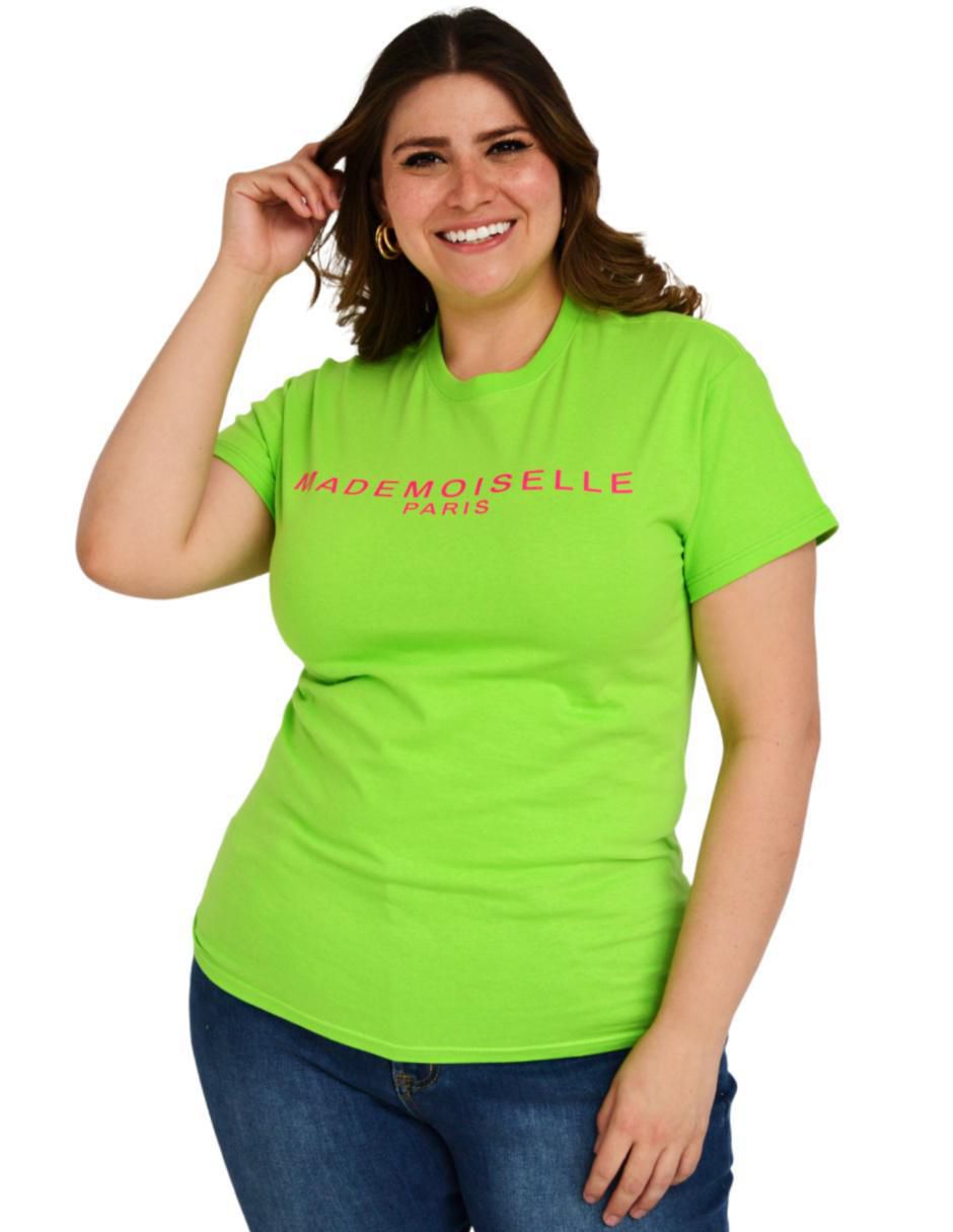 Playera manga corta cuello redondo mujer 3