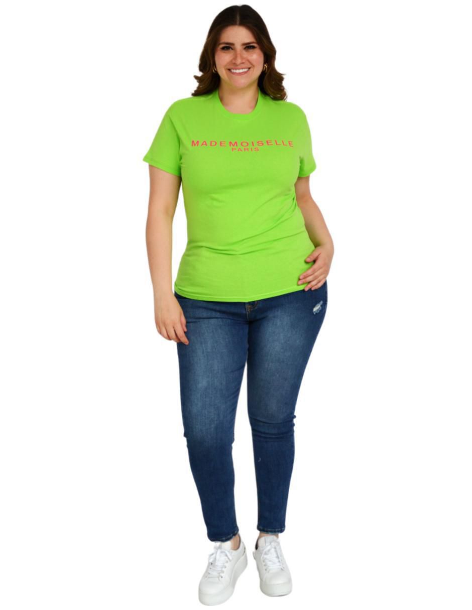 Playera manga corta cuello redondo mujer 10