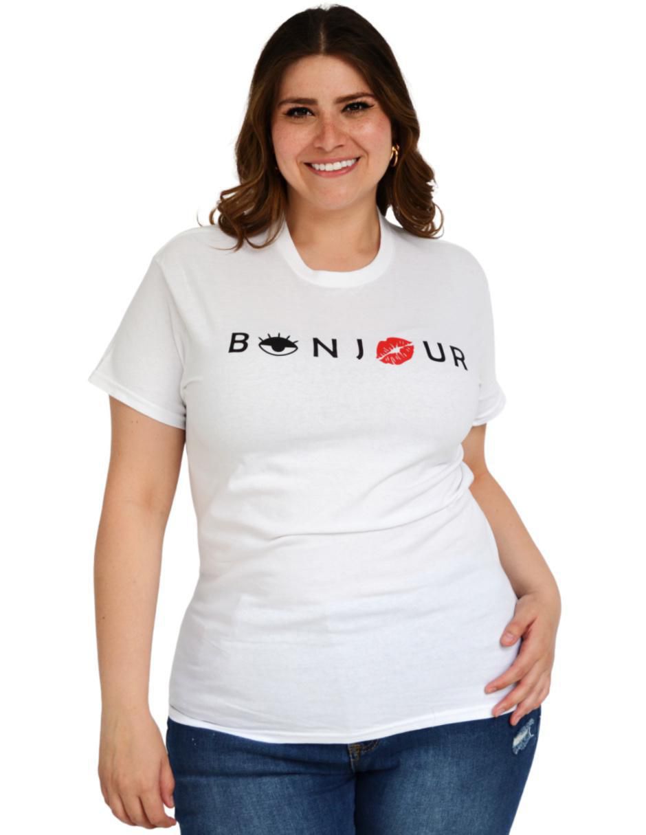 Playera manga corta cuello redondo mujer Playera manga corta cuello redondo mujer