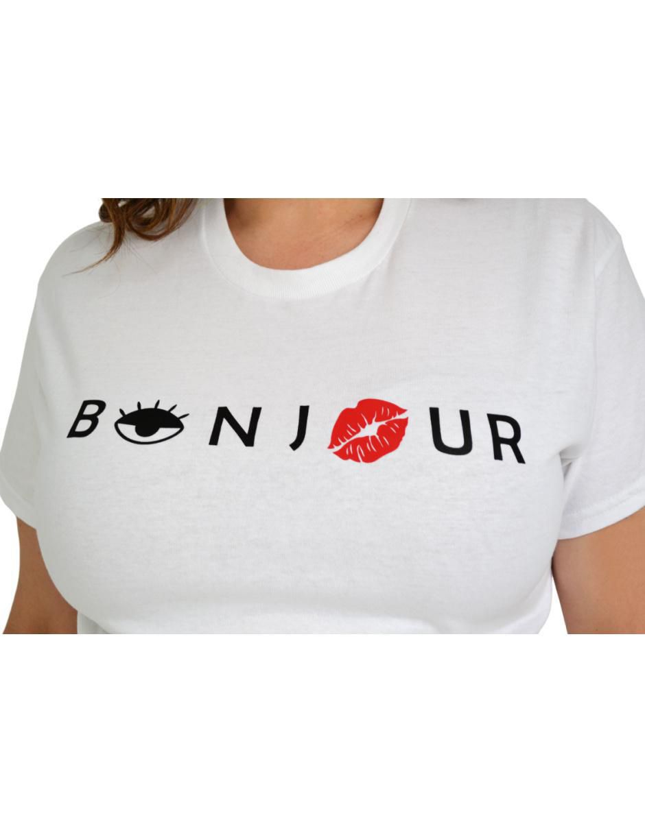 Playera manga corta cuello redondo mujer 3