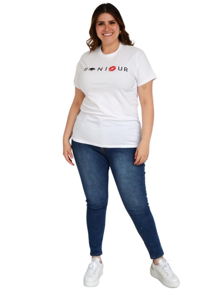 Playera manga corta cuello redondo mujer 2
