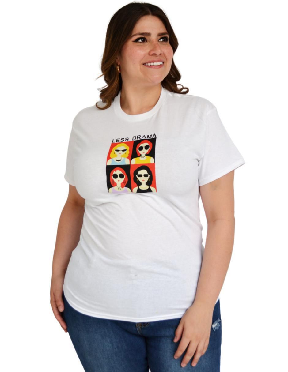 Playera manga corta cuello redondo mujer 5
