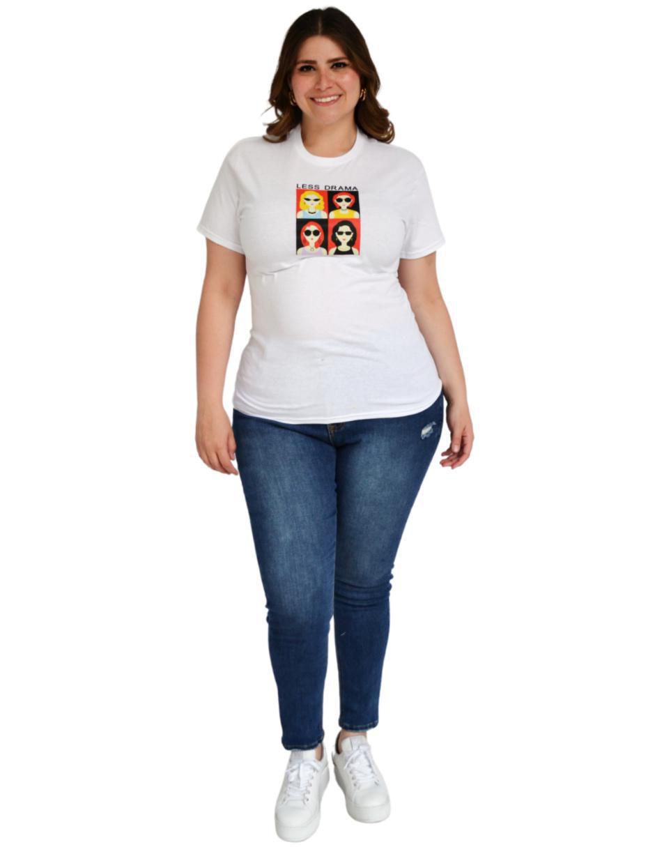 Playera manga corta cuello redondo mujer 7