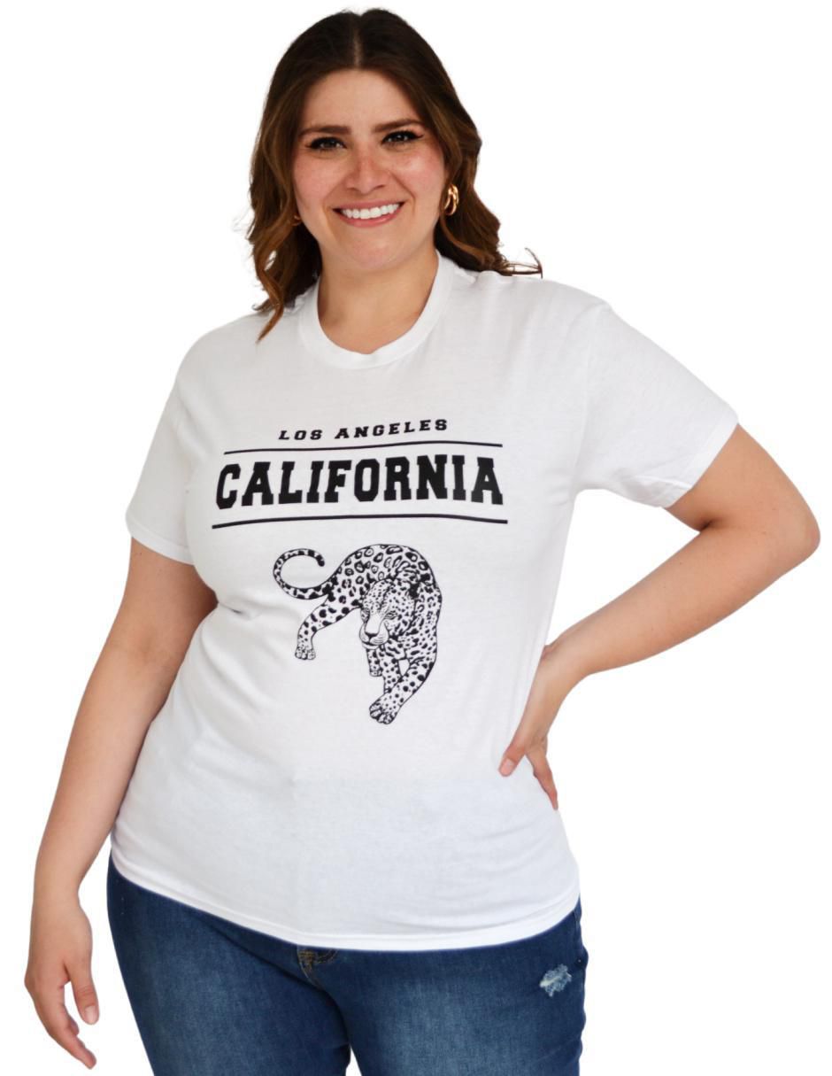Playera manga corta cuello redondo mujer