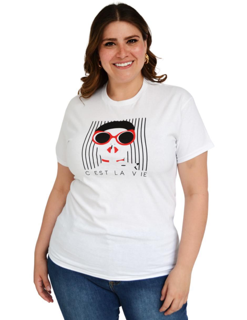Playera manga corta cuello redondo mujer 5
