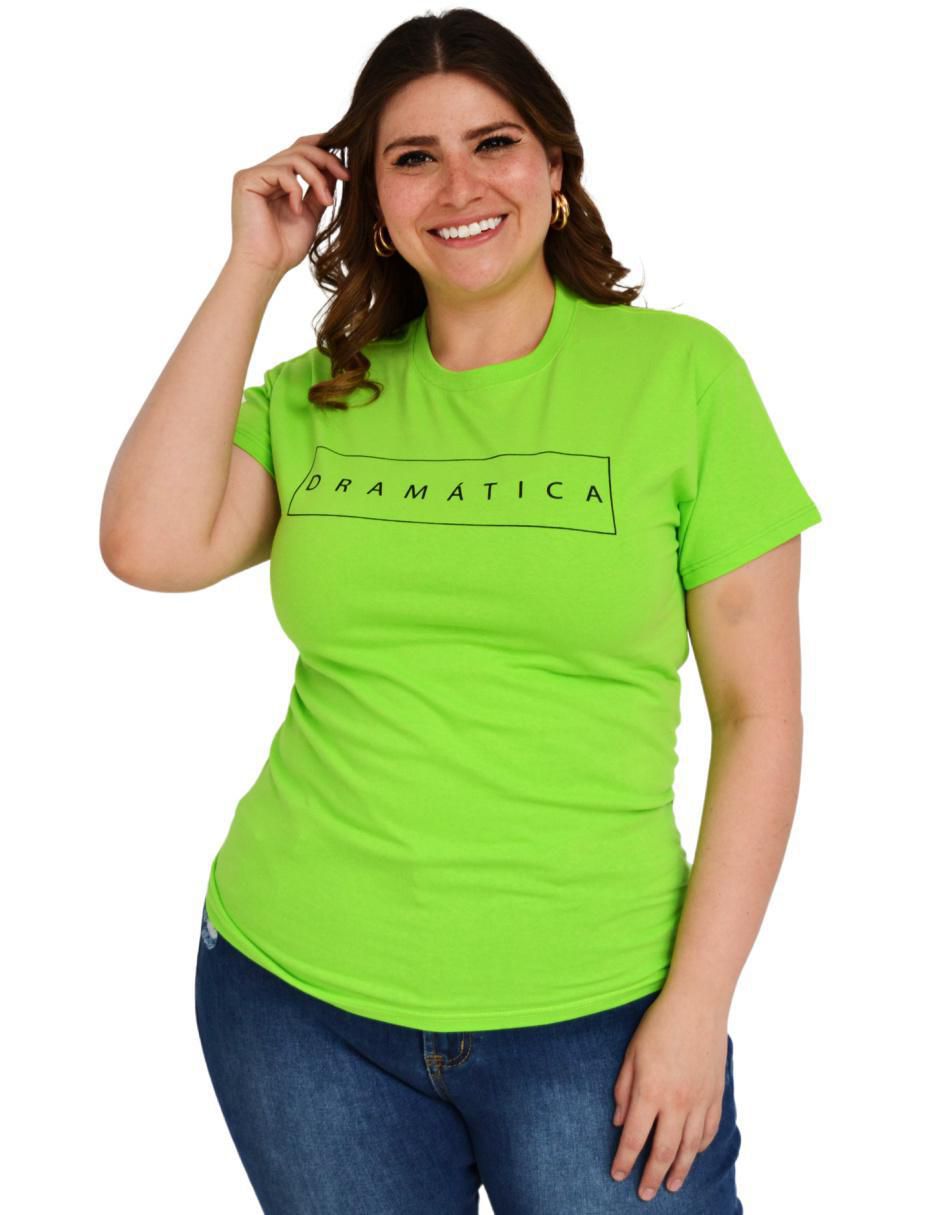 Playera manga corta cuello redondo mujer