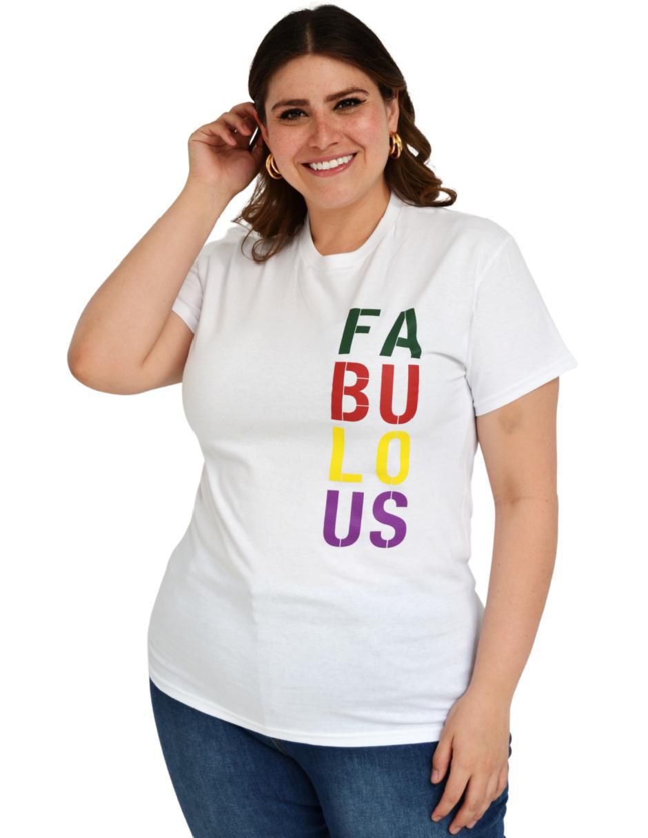 Playera manga corta cuello redondo mujer