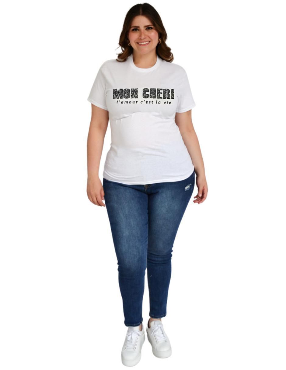 Playera manga corta cuello redondo mujer 3