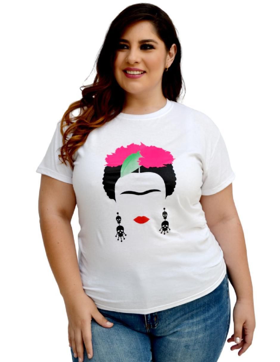 Playera manga corta cuello redondo mujer