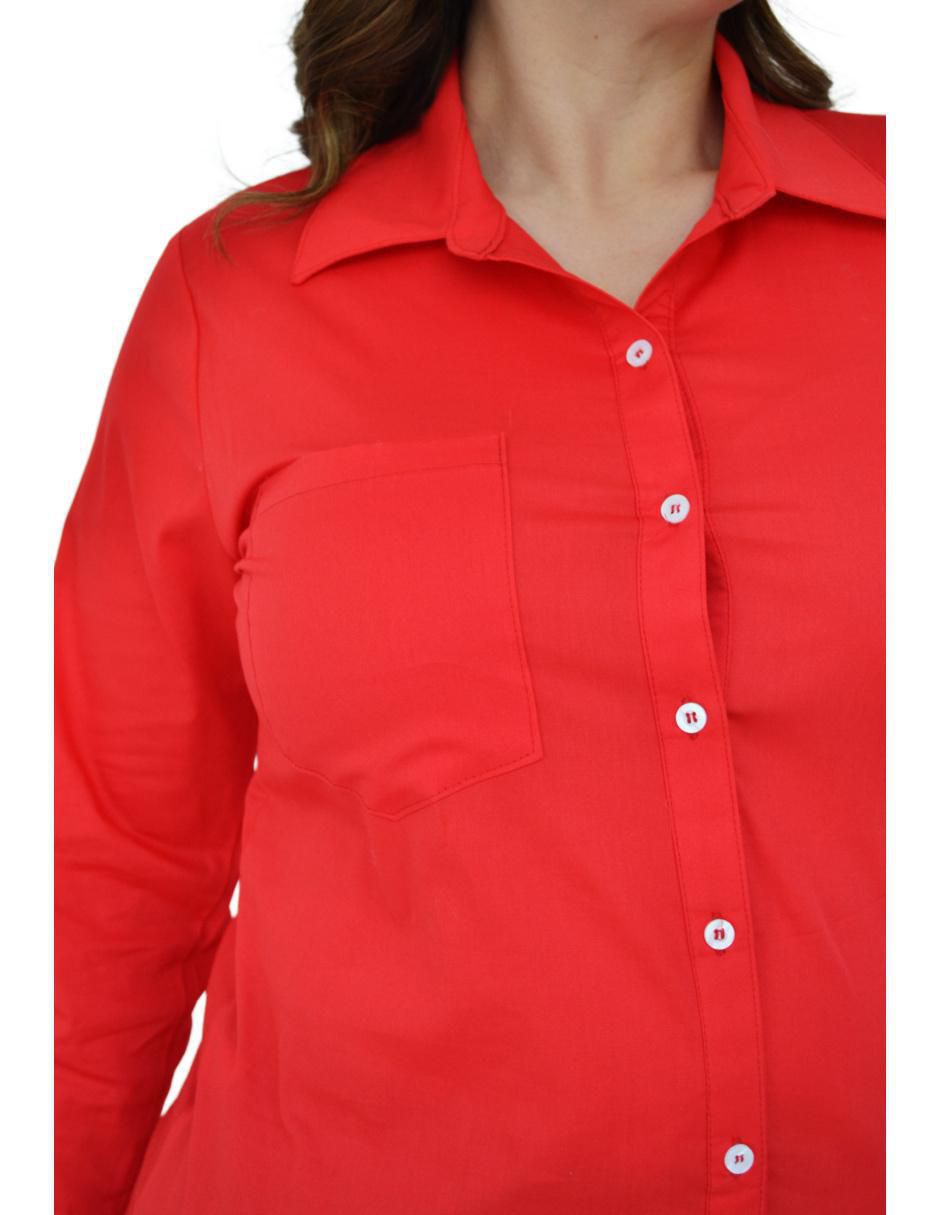 Blusa camisera manga larga para mujer