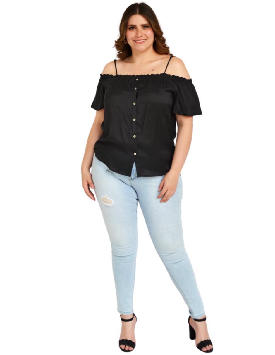 Blusa manga corta para mujer