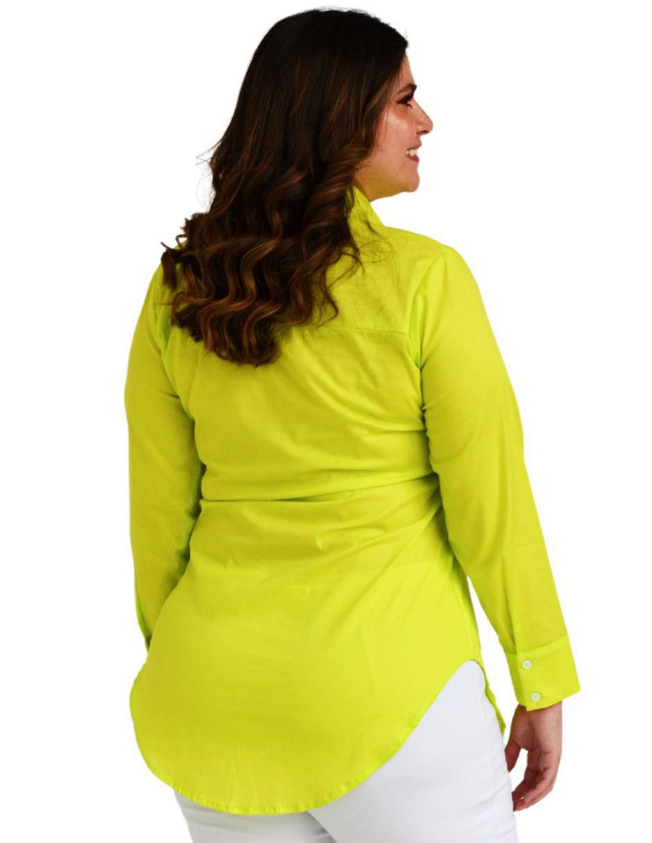 Blusa camisera manga larga para mujer