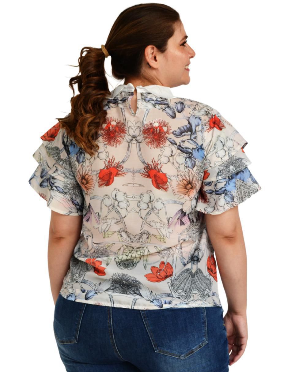 Blusa manga corta para mujer