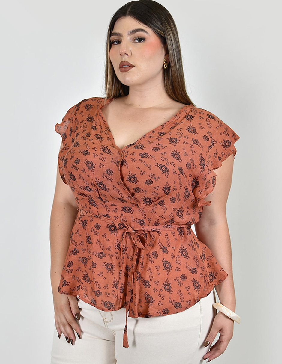 Blusa bgl petite manga corta para mujer
