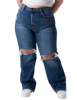 Jeans wide leg j-bal-6300-dark para mujer