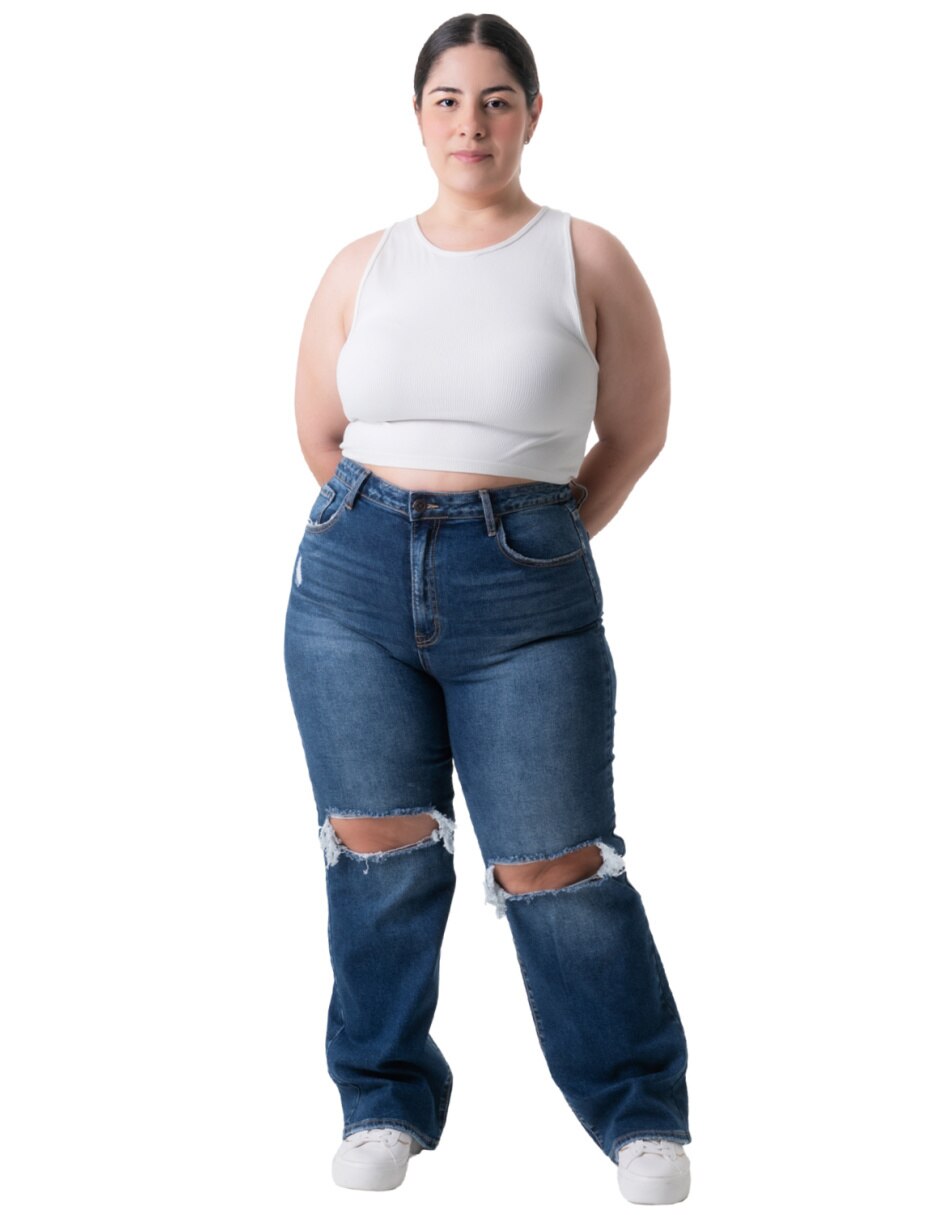 Jeans wide leg para mujer 4