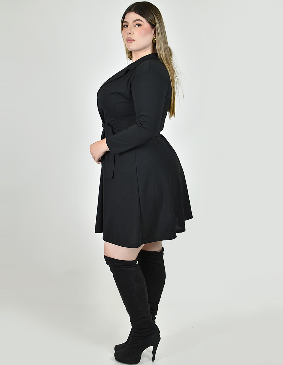 Vestido corto de fiesta escote V