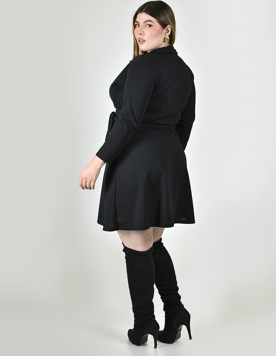 Vestido corto de fiesta escote V
