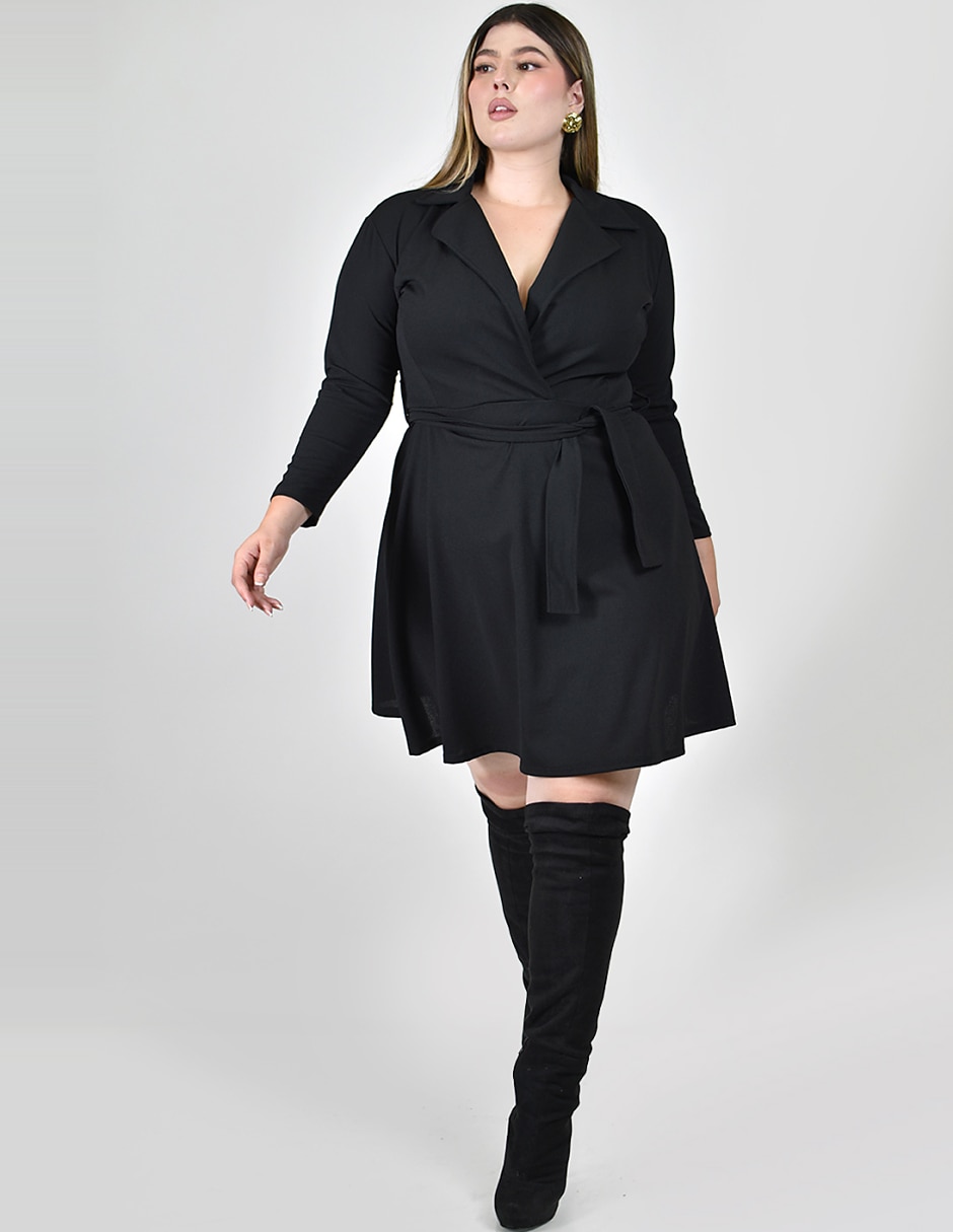 Vestido corto de fiesta escote V