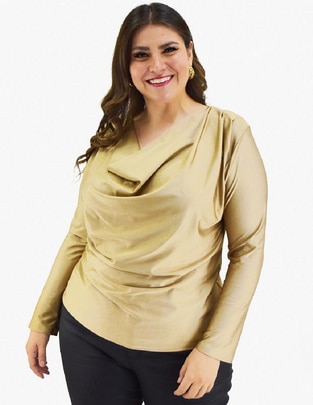 Blusa manga larga para mujer