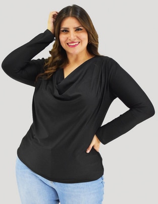 Blusa manga larga para mujer
