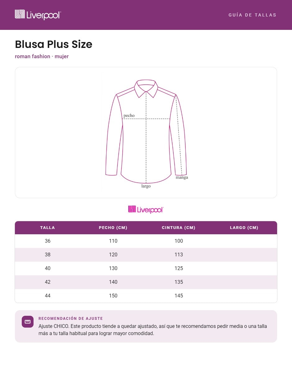 Blusa manga larga para mujer