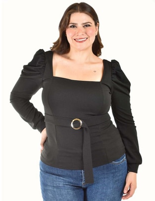 Blusa manga larga para mujer