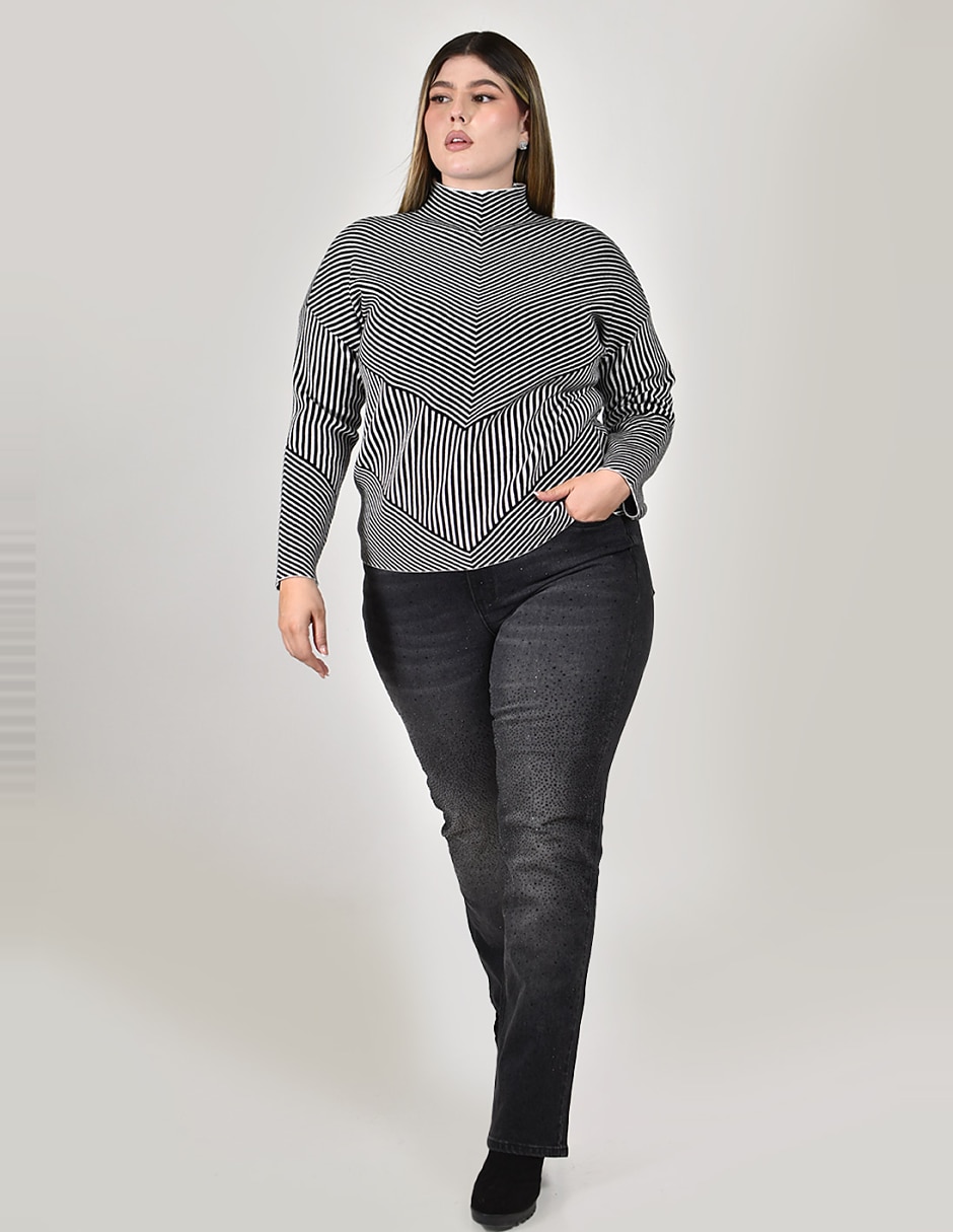 Suéter cuello alto para mujer
