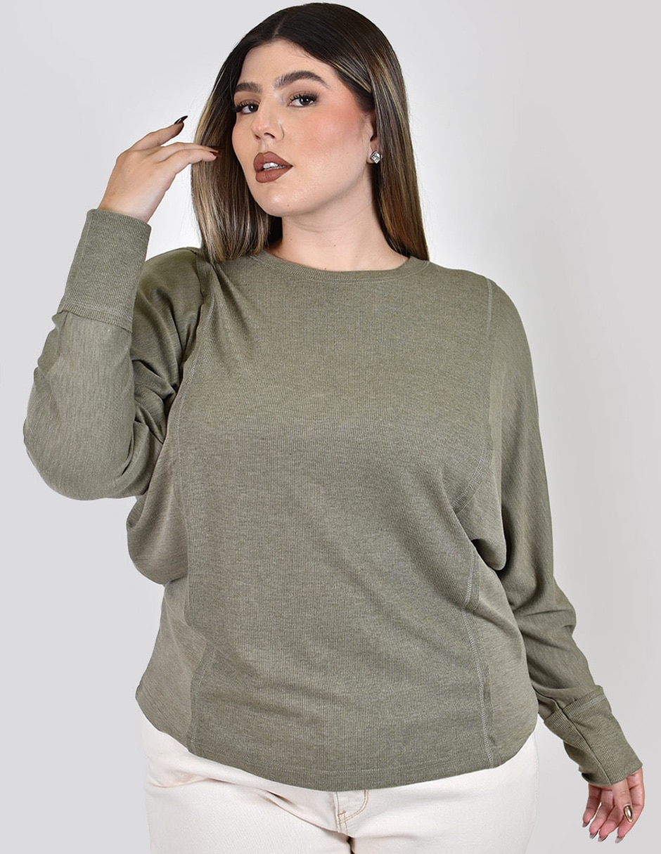 Blusa morethanangels manga larga para mujer