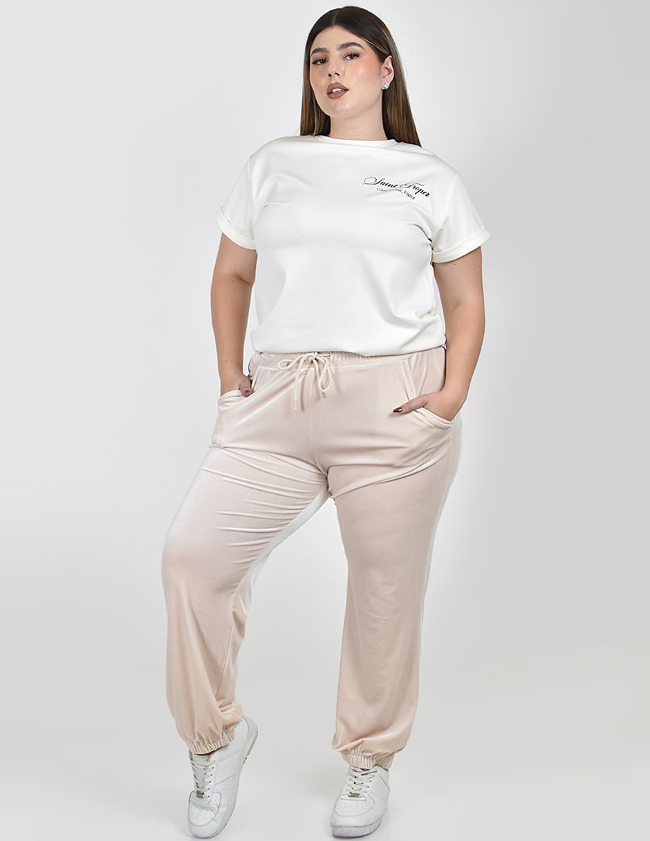 Pants regular con elástico para mujer Pants regular con elástico para mujer