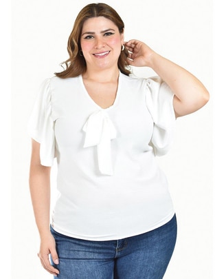 Blusa manga corta para mujer