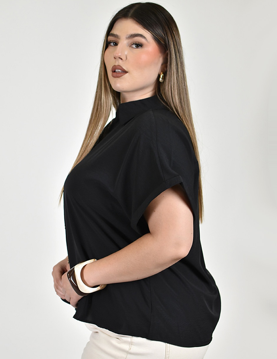 Blusa camisera manga larga para mujer 2