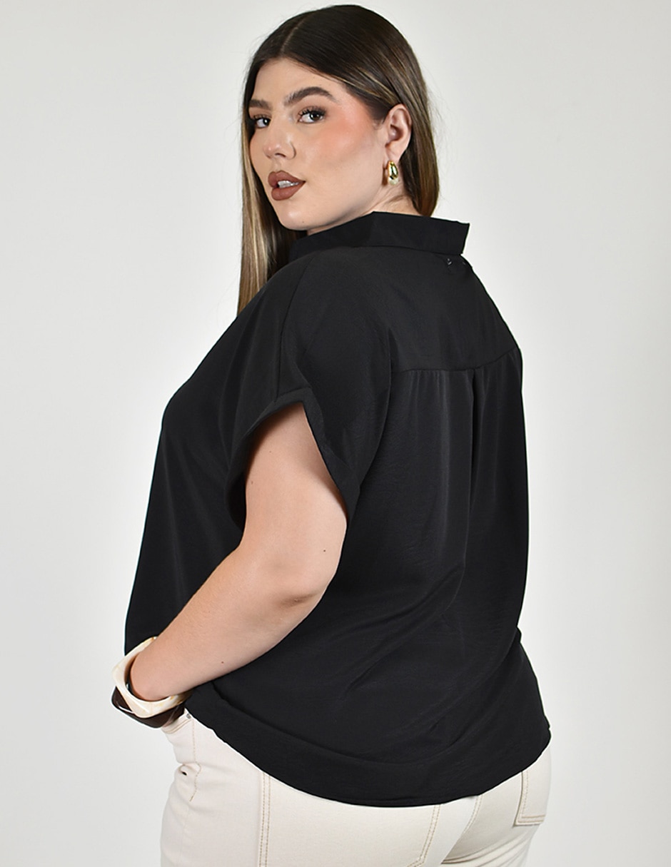 Blusa camisera manga larga para mujer 3