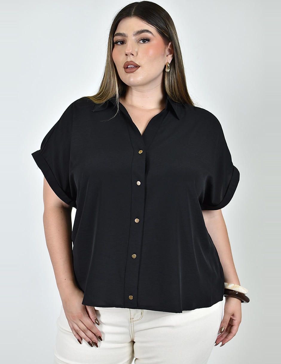 Blusa camisera manga larga para mujer 5