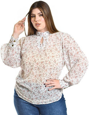 Blusa manga larga para mujer