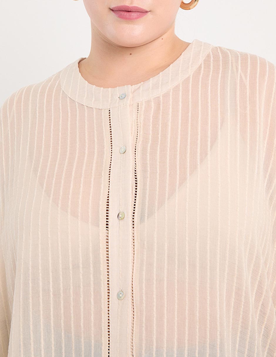 Blusa Morethanangels manga larga para mujer