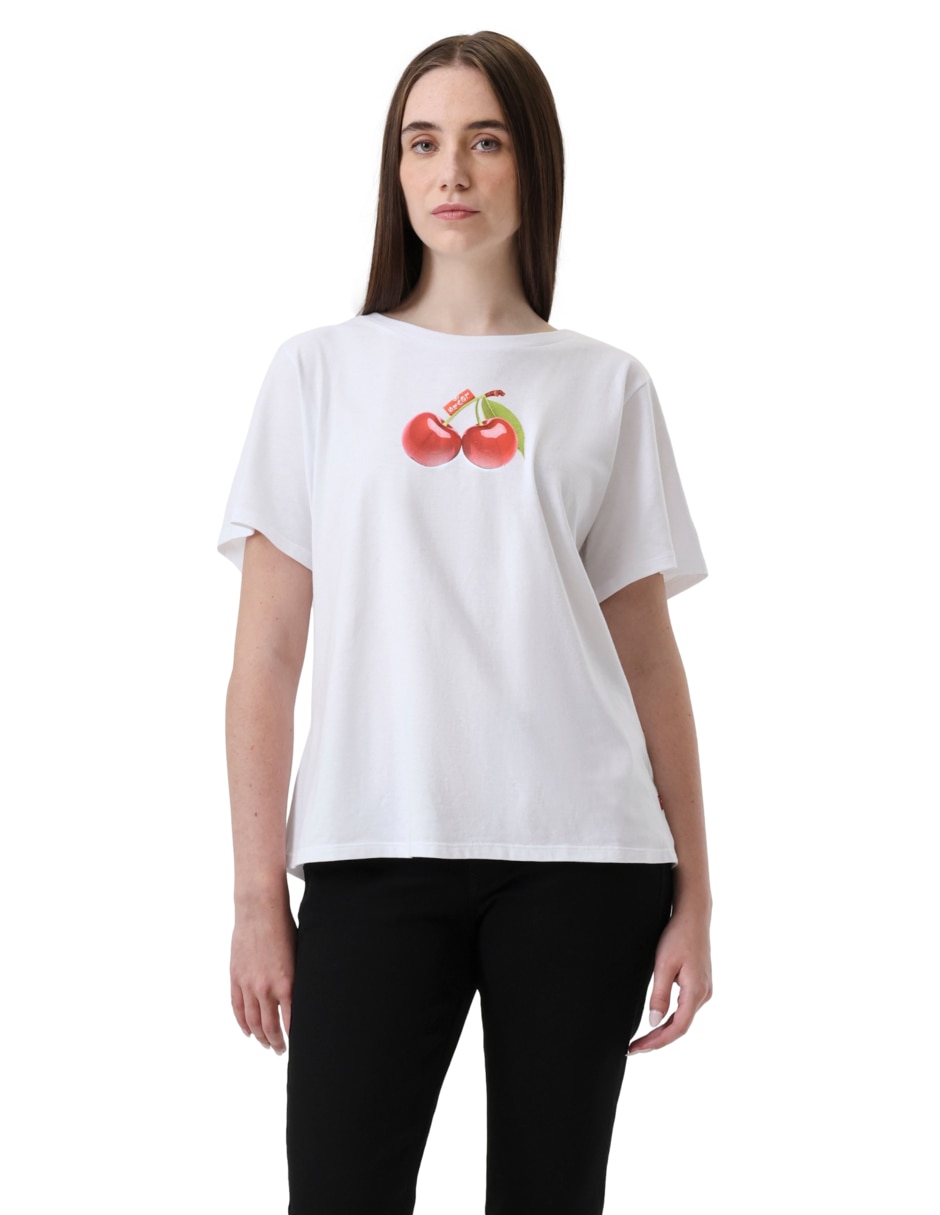 Playera manga corta cuello redondo para mujer Playera manga corta cuello redondo para mujer