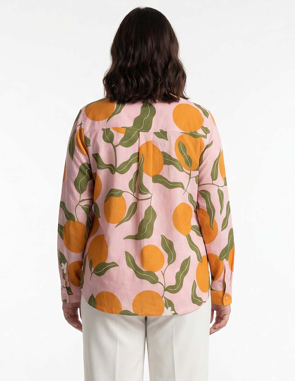 Blusa camisera manga larga para mujer 7