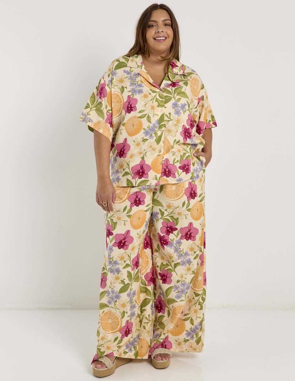 Blusa Map manga al codo para mujer