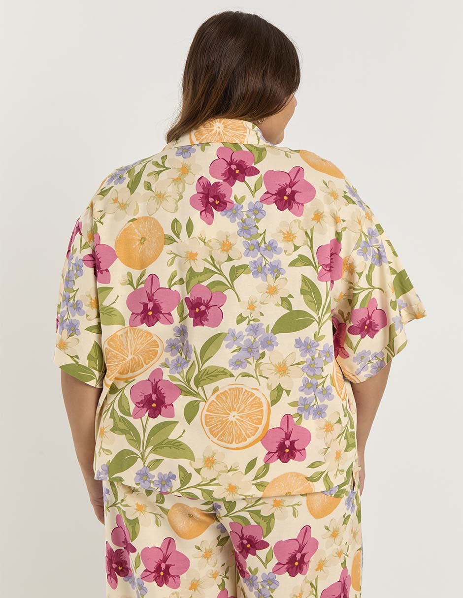 Blusa Map manga al codo para mujer