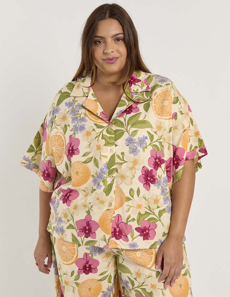 Blusa Map manga al codo para mujer