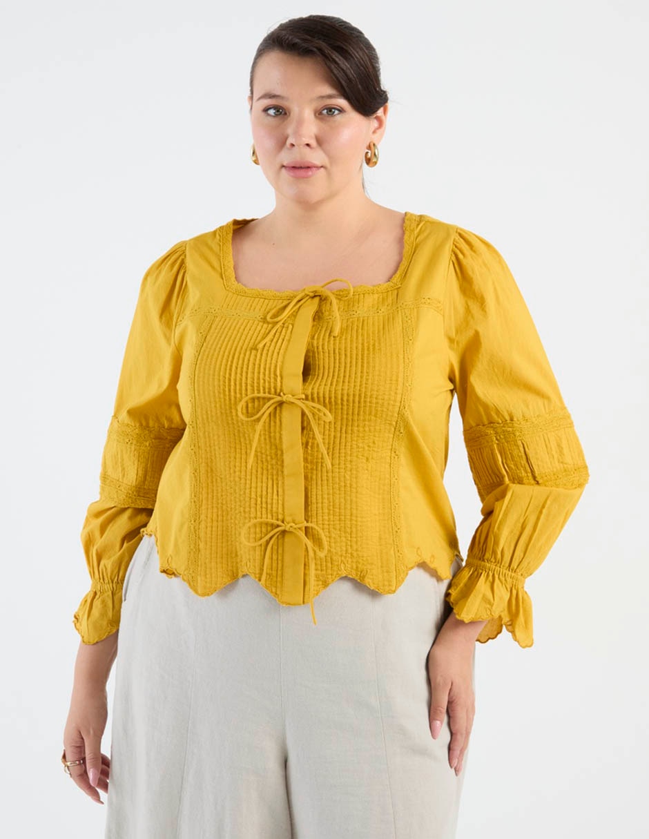 Blusa manga larga para mujer