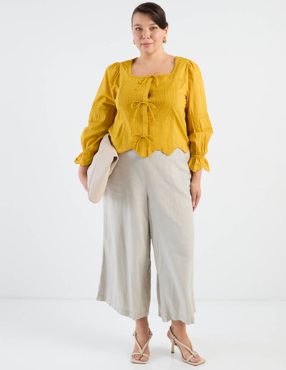 Blusa manga larga para mujer