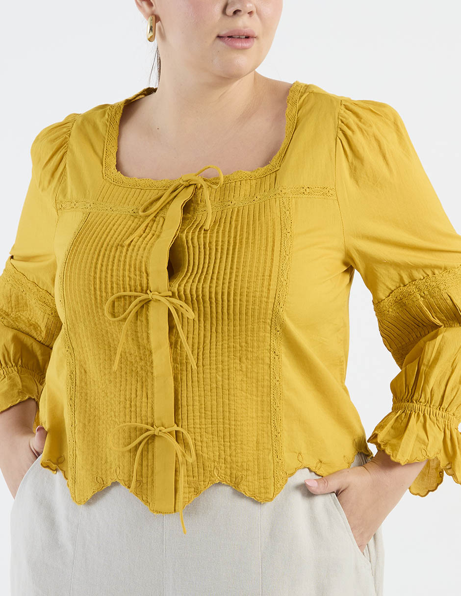 Blusa manga larga para mujer
