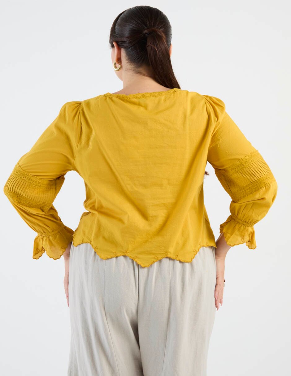 Blusa manga larga para mujer 6