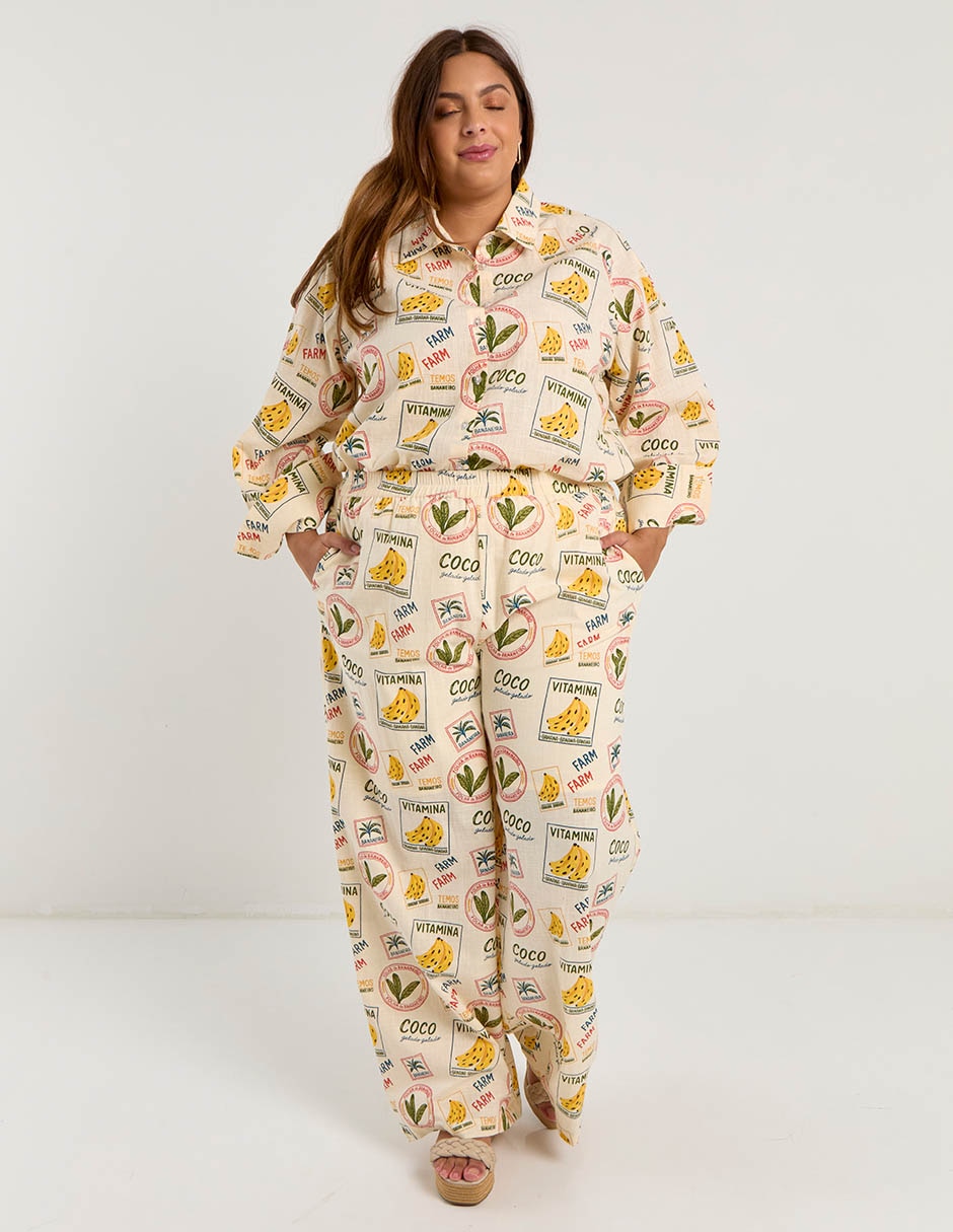 Pantalón straight amplio para mujer 2