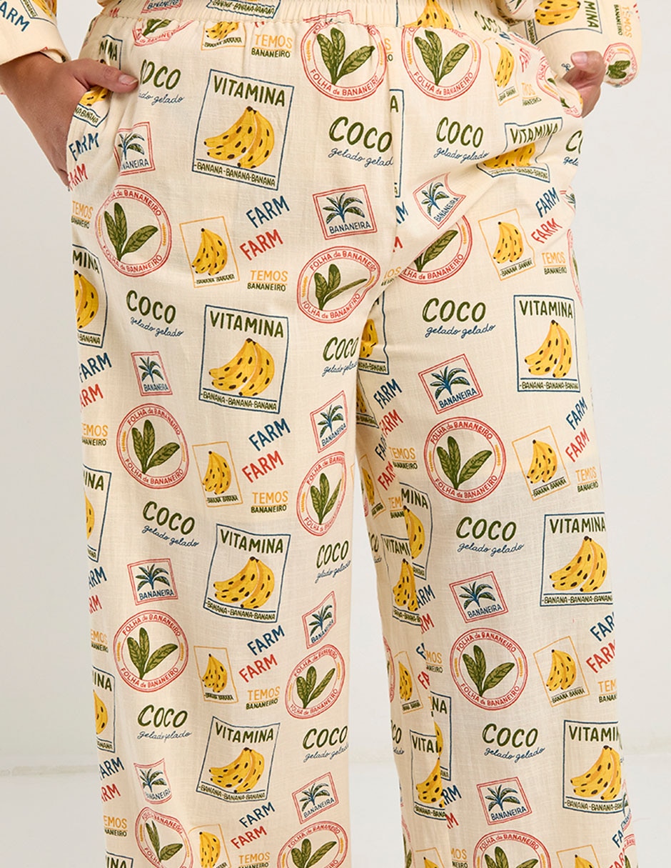 Pantalón straight amplio para mujer 5