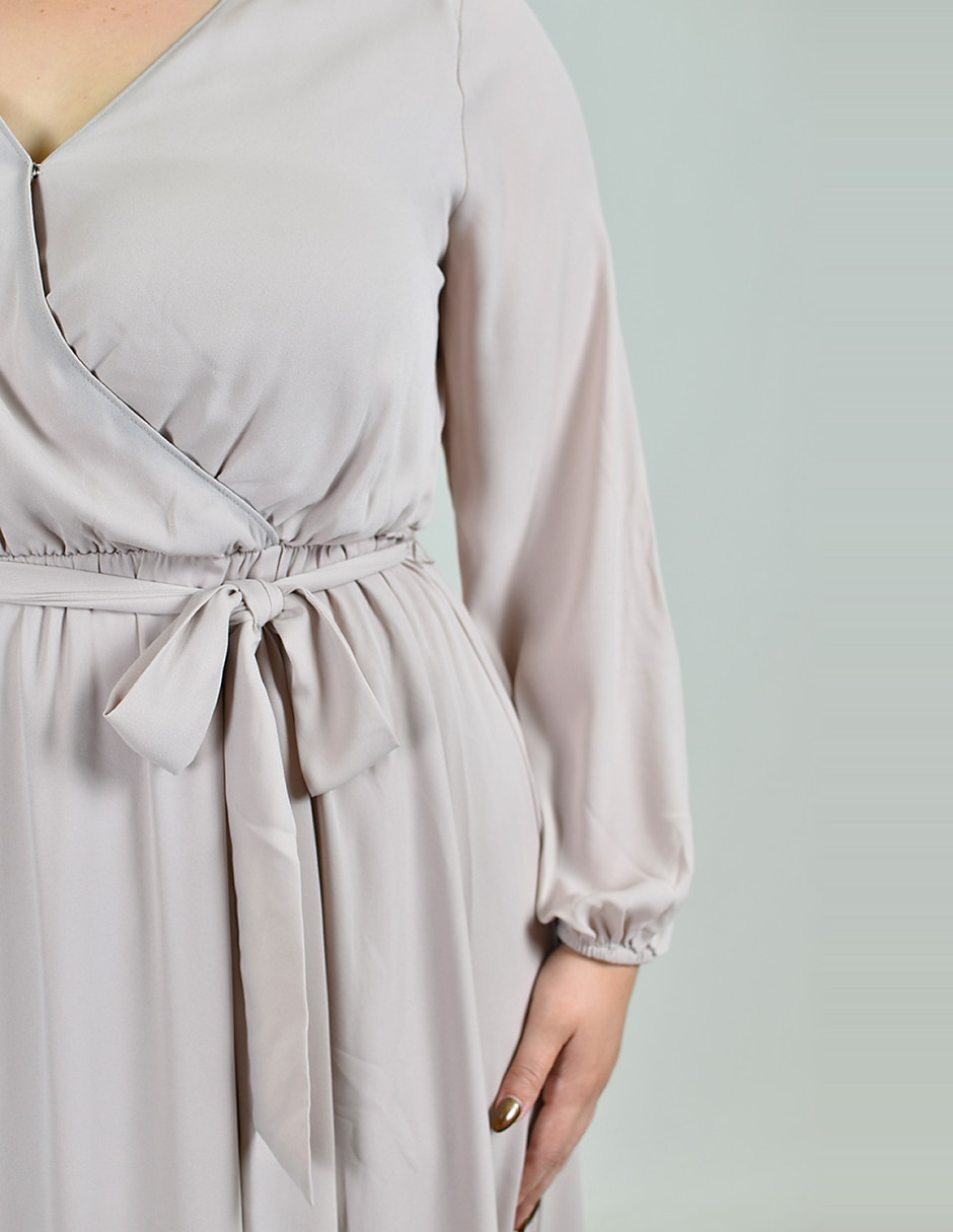 Vestido maxi de fiesta escote v 7