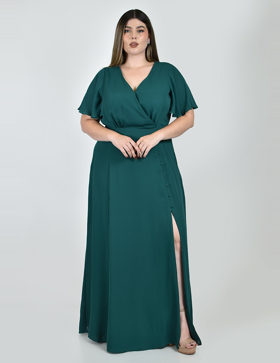 Vestido maxi de fiesta escote v Vestido maxi de fiesta escote v